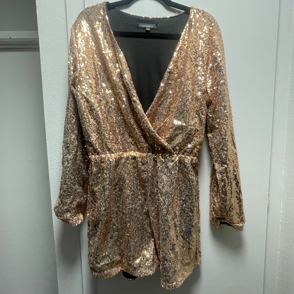 Gold Sequin Romper